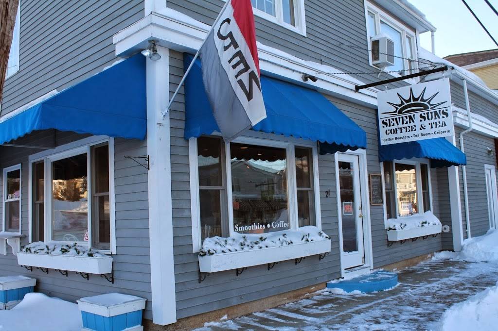 Seven Suns Coffee & Tea | cafe | 21 Railroad Ave, Wolfeboro, NH 03894, USA | 6035151010 OR +1 603-515-1010