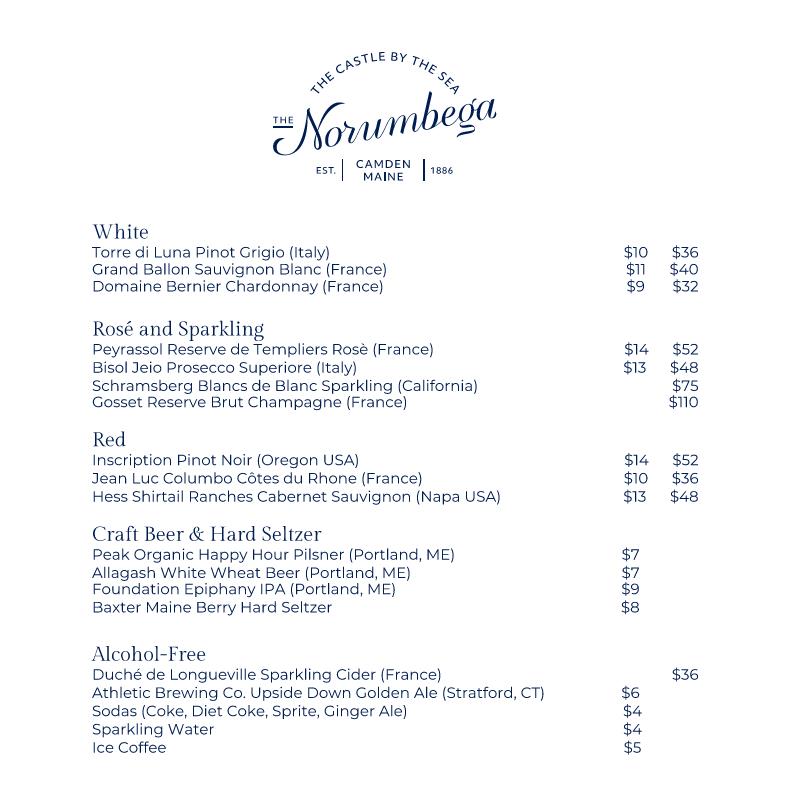 The Bar at The Norumbega | restaurant | 63 High St, Camden, ME 04843, USA | 2072364646 OR +1 207-236-4646