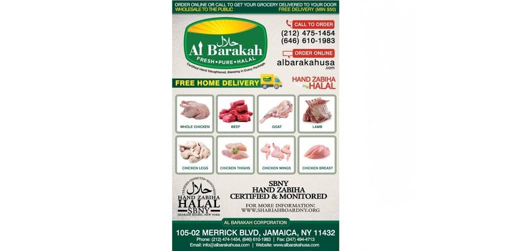 Al Barakah Halal Meat (Hand Zabiha) | restaurant | 105-02 Merrick Blvd, Jamaica, NY 11433, USA | 6466101983 OR +1 646-610-1983