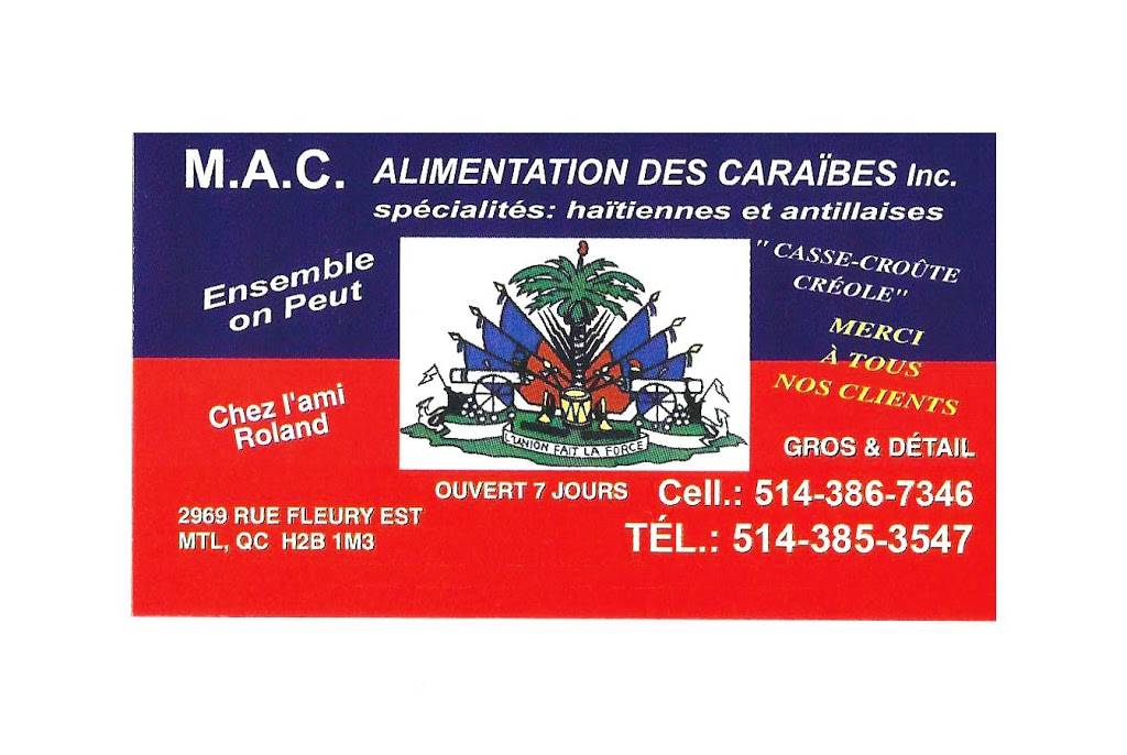 Marché dAlimentation des Caraïbes Inc | meal takeaway | 2969 Rue Fleury E, Montréal, QC H2B 1M3, Canada | 5143853547 OR +1 514-385-3547