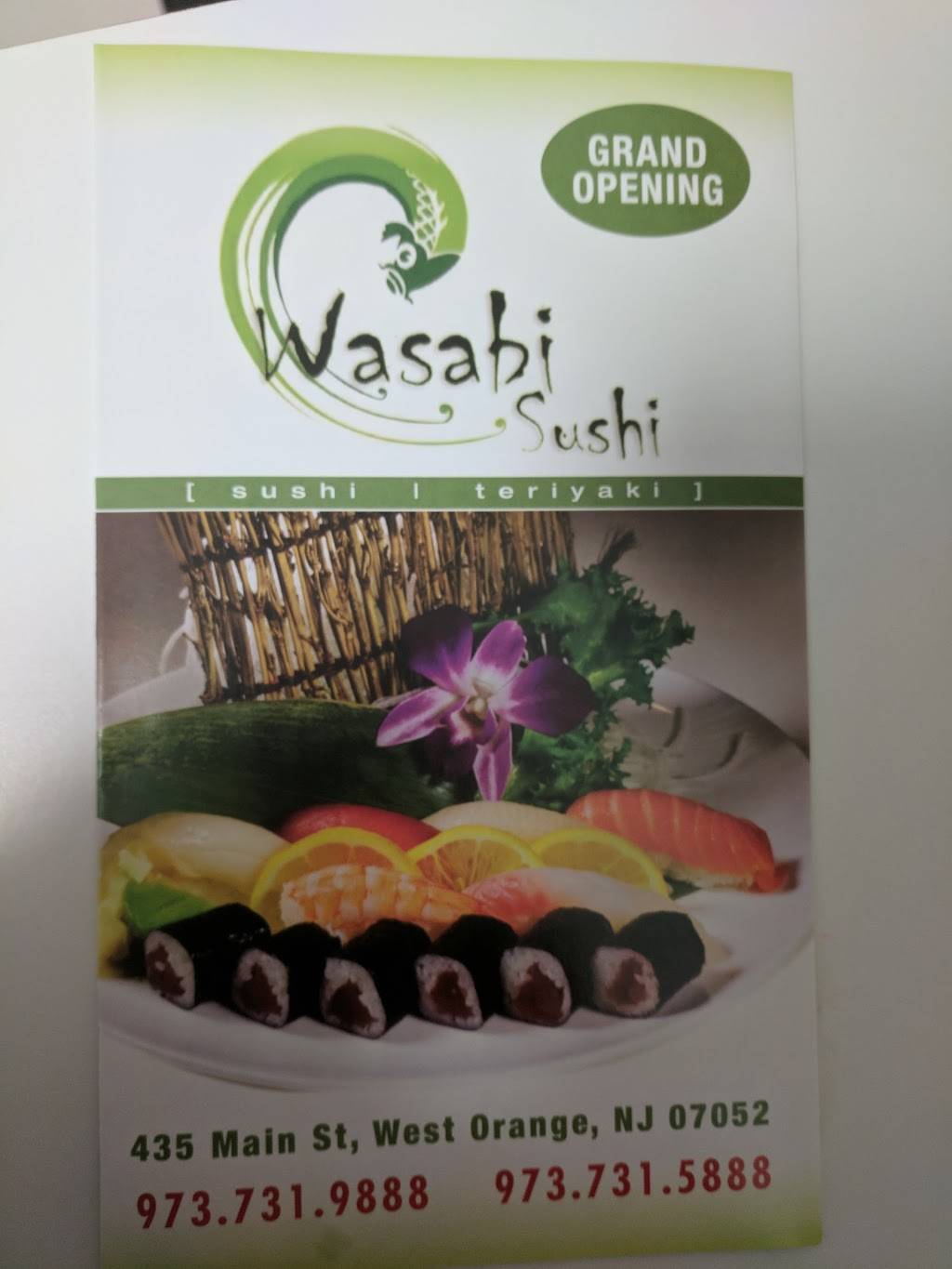 Wasabi Sushi | restaurant | 435 Main St, West Orange, NJ 07052, USA | 9737319888 OR +1 973-731-9888