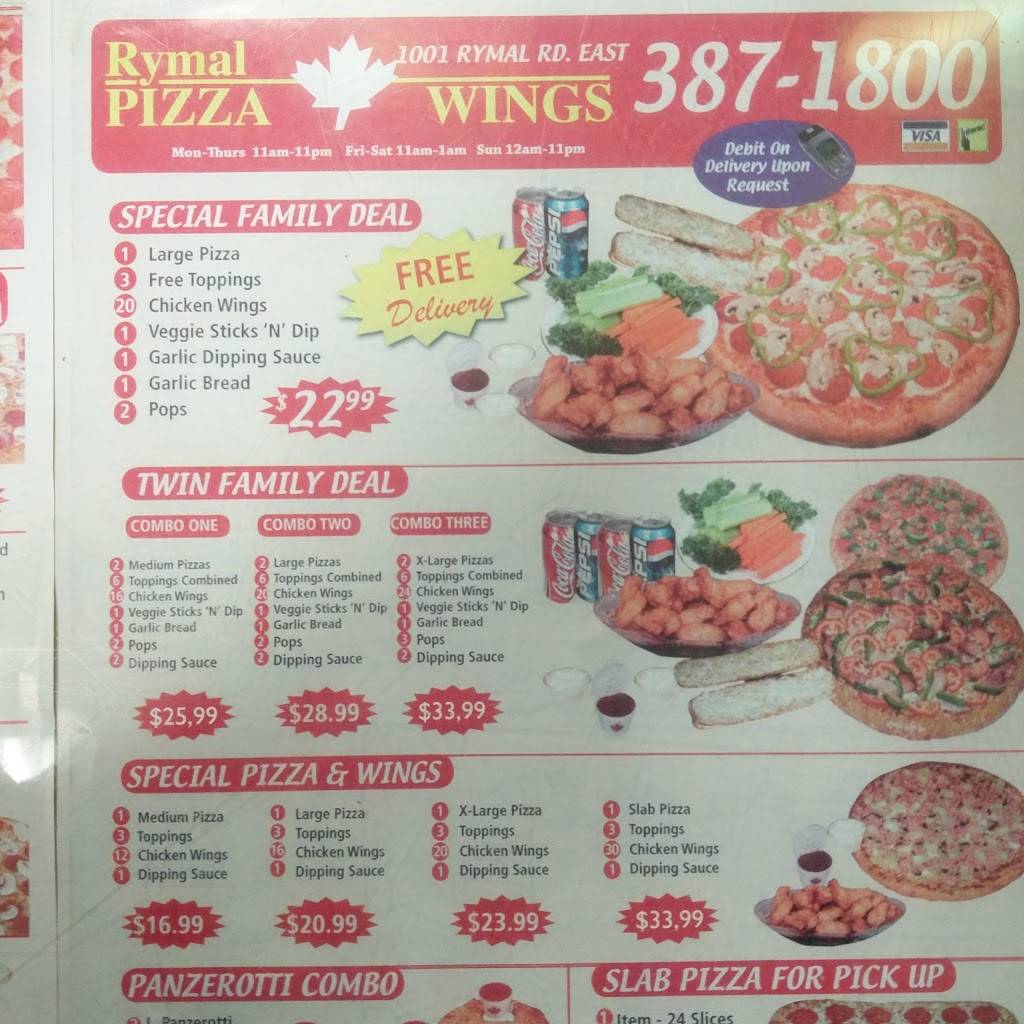 Rymal PizzaWings 1001 Rymal Rd E, Hamilton, ON L8W 3M2, Canada