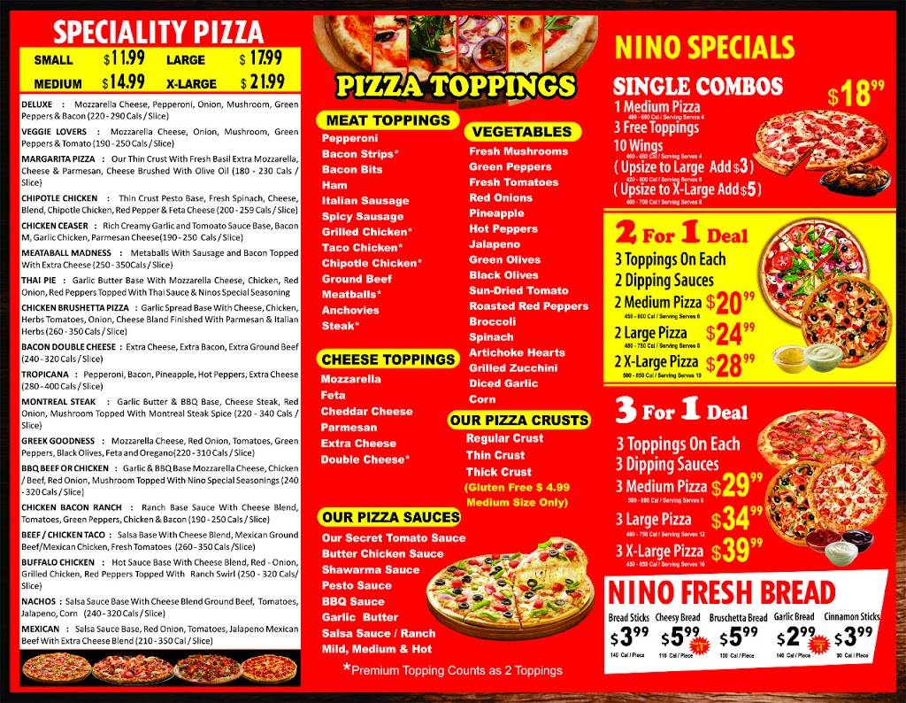 Nino Pizza Smithville | 176 Griffin St N, Smithville, ON L0R 2A0, Canada