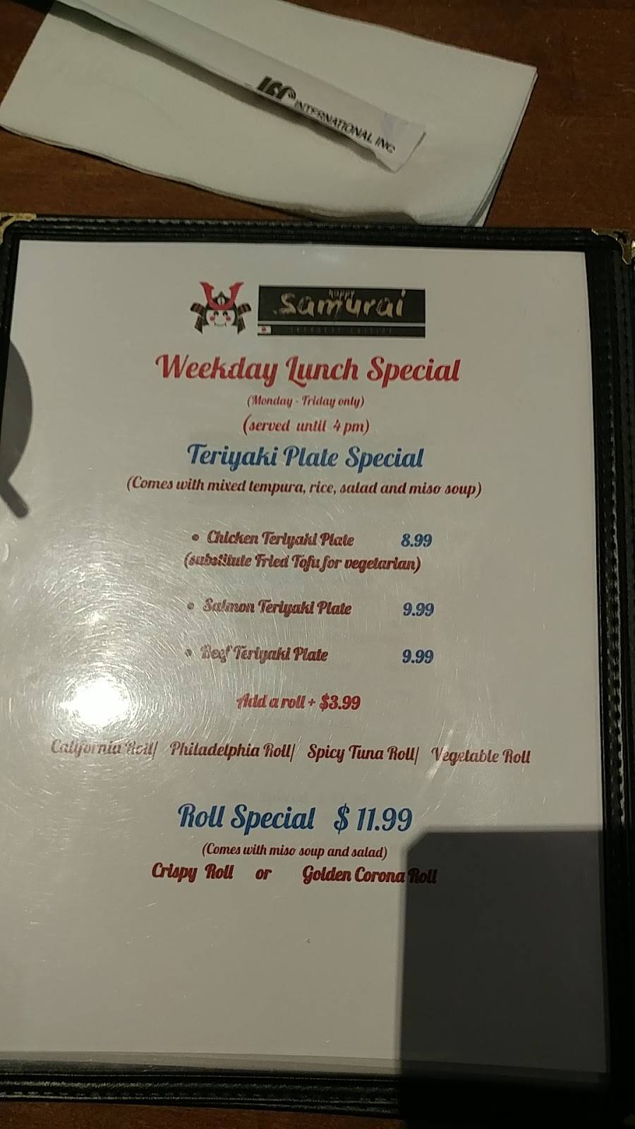 Happy Samurai | restaurant | 510 Hidden Valley Pkwy #103, Norco, CA 92860, USA | 9513400543 OR +1 951-340-0543