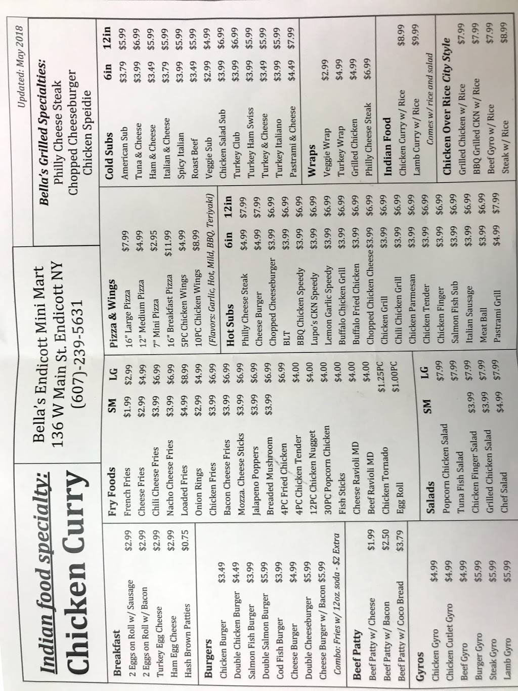 Endicott Mini Mart | restaurant | 132-138 W Main St, Endicott, NY 13760, USA | 6072395631 OR +1 607-239-5631