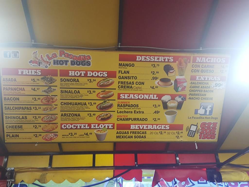 La Pasadita Hot Dogs 4105 N 75th Ave, Phoenix, AZ 85033, USA