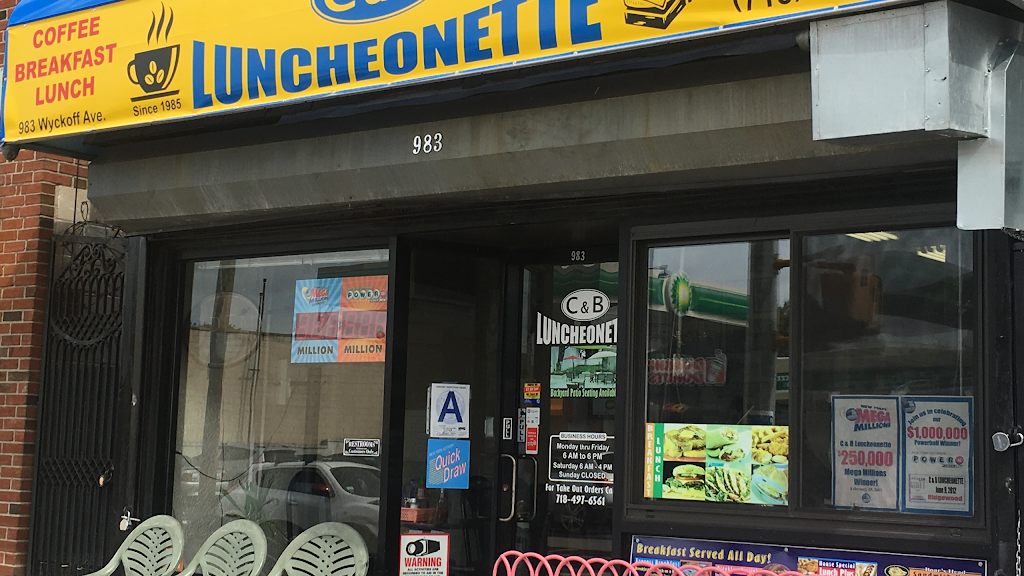 C&B Luncheonette | restaurant | 983 Wyckoff Ave, Ridgewood, NY 11385, USA | 7184976561 OR +1 718-497-6561