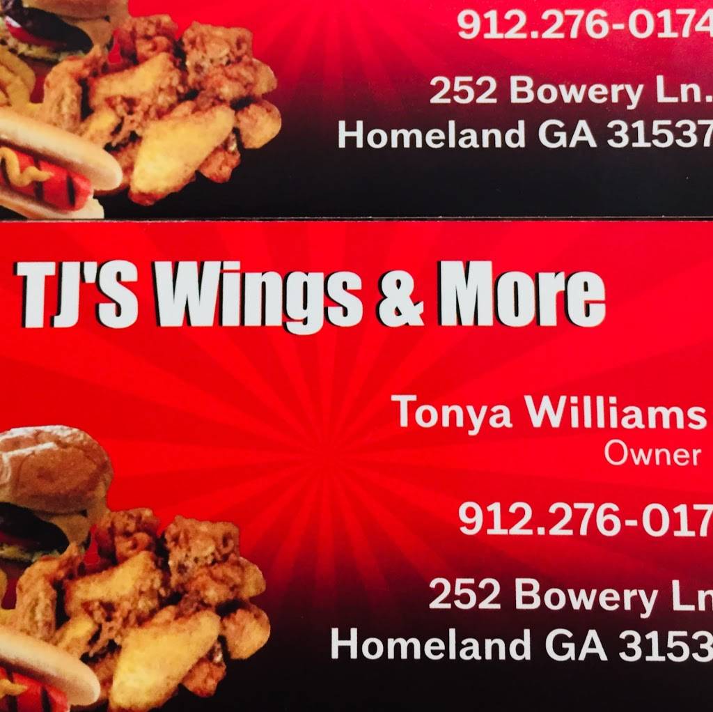 TJS wings and more Restaurant 252 Bowery Ln, Folkston, GA 31537, USA