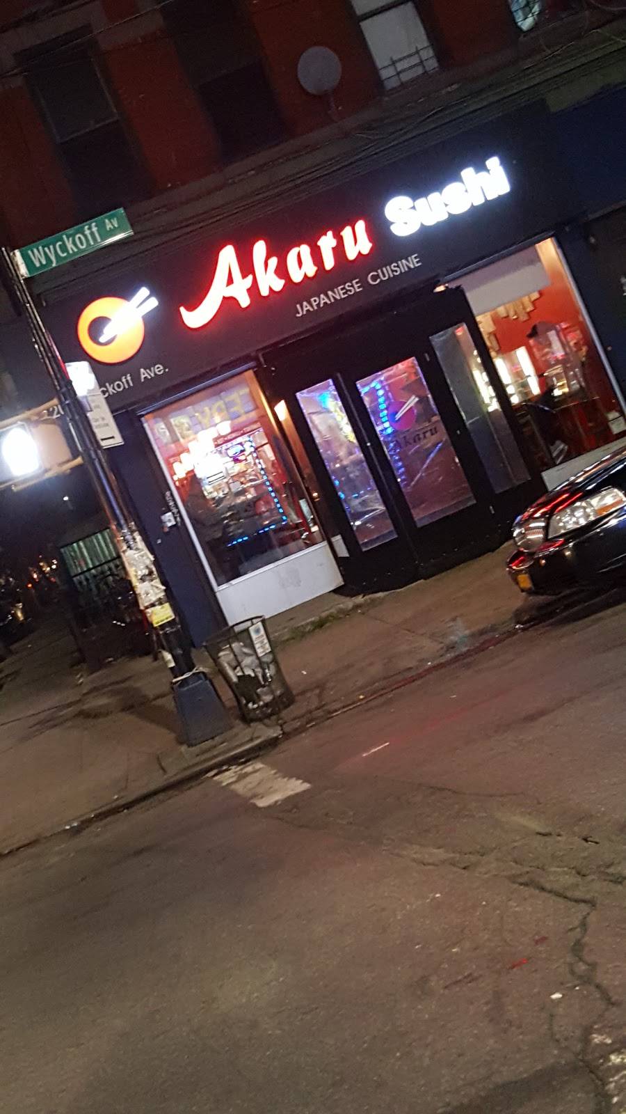 Akaru Sushi | restaurant | 201 Wyckoff Ave, Brooklyn, NY 11237, USA | 7189287688 OR +1 718-928-7688