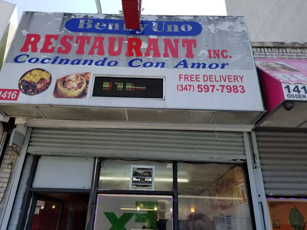 Benny Uno | restaurant | 1416 Ogden Ave, Bronx, NY 10452, USA | 3475977983 OR +1 347-597-7983
