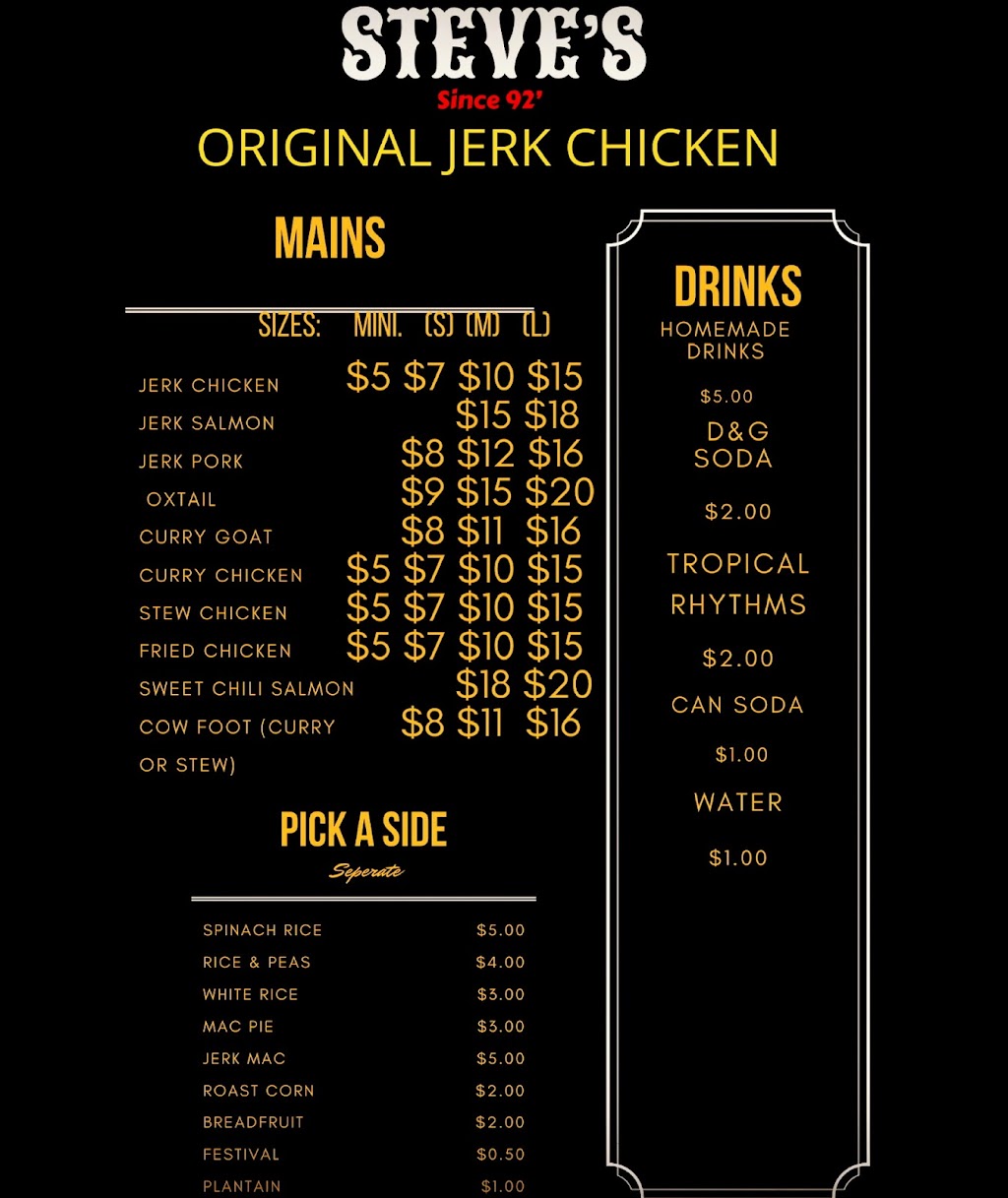 Steves Original Jerk Chicken | restaurant | 4902 Church Ave Bldg 4, Brooklyn, NY 11203, USA | 3475285586 OR +1 347-528-5586