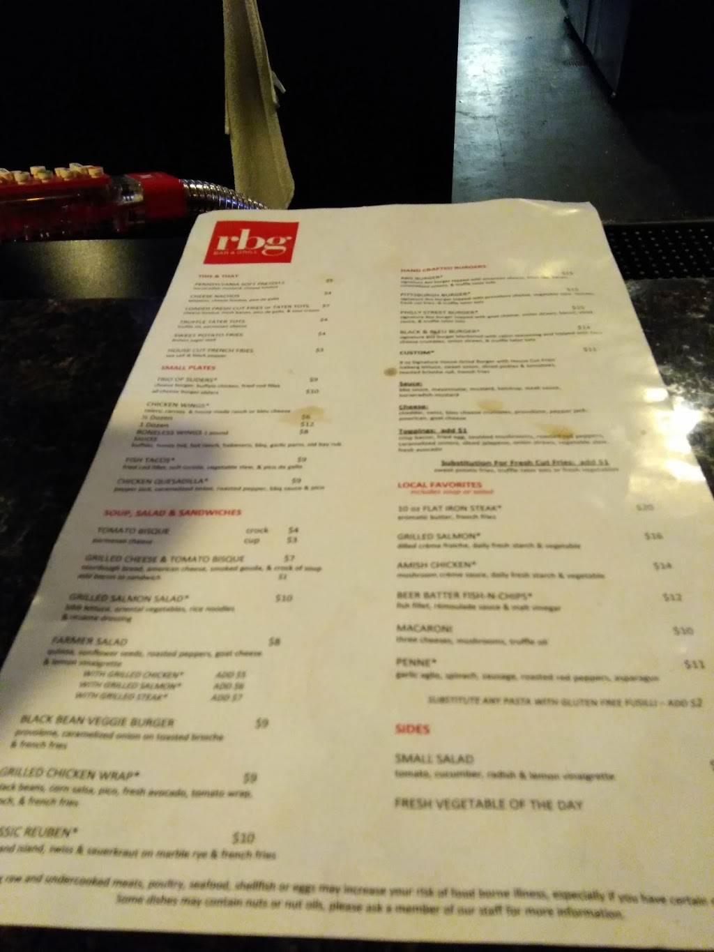 RBG | restaurant | 1395 Wayne Ave, Indiana, PA 15701, USA | 7244633565 OR +1 724-463-3565