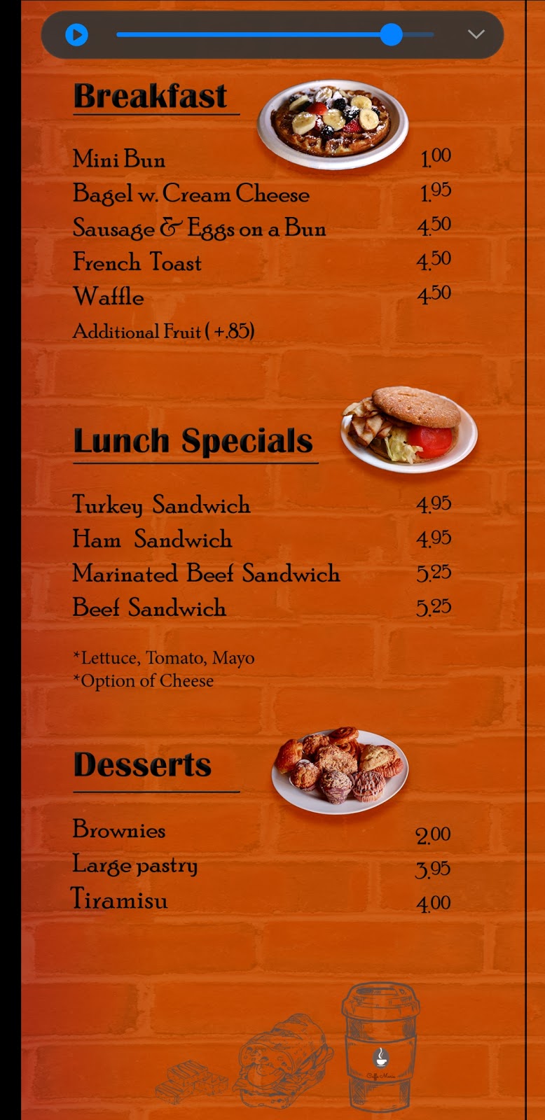 Caffe maria | bakery | 4306 John F. Kennedy Blvd, Union City, NJ 07087, United States | 2015532413 OR +1 201-553-2413