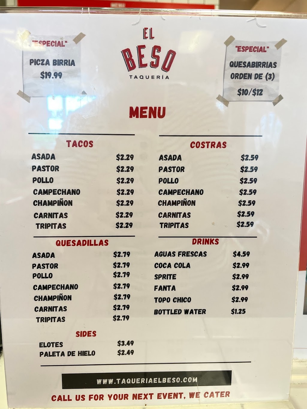 El Beso Taqueria | 5500 Doniphan Dr Suite 203, El Paso, TX 79932, USA