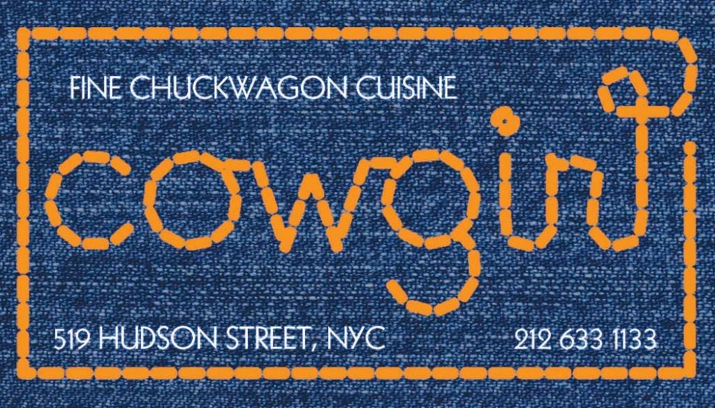 Cowgirl | restaurant | 519 Hudson St, New York, NY 10014, USA | 2126331133 OR +1 212-633-1133