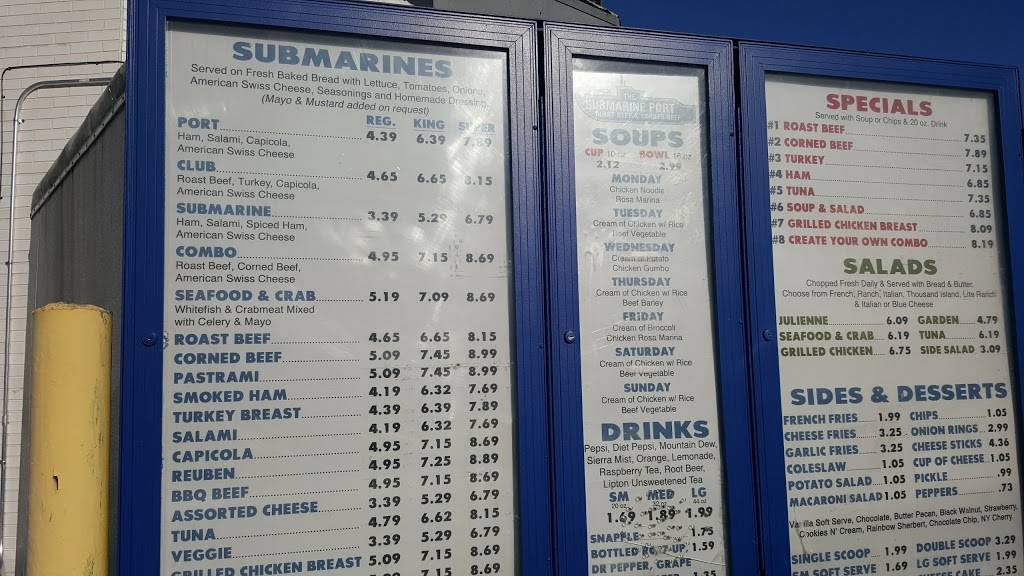 submarine port soup of the day