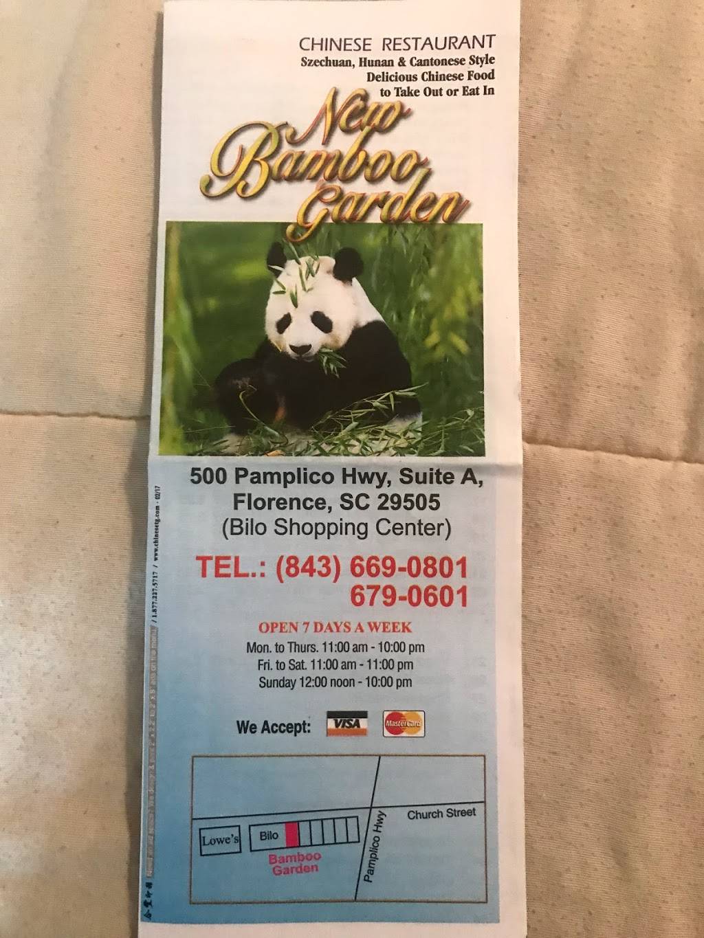 New Bamboo Garden Restaurant 500 Pamplico Hwy a, Florence, SC 29505, USA