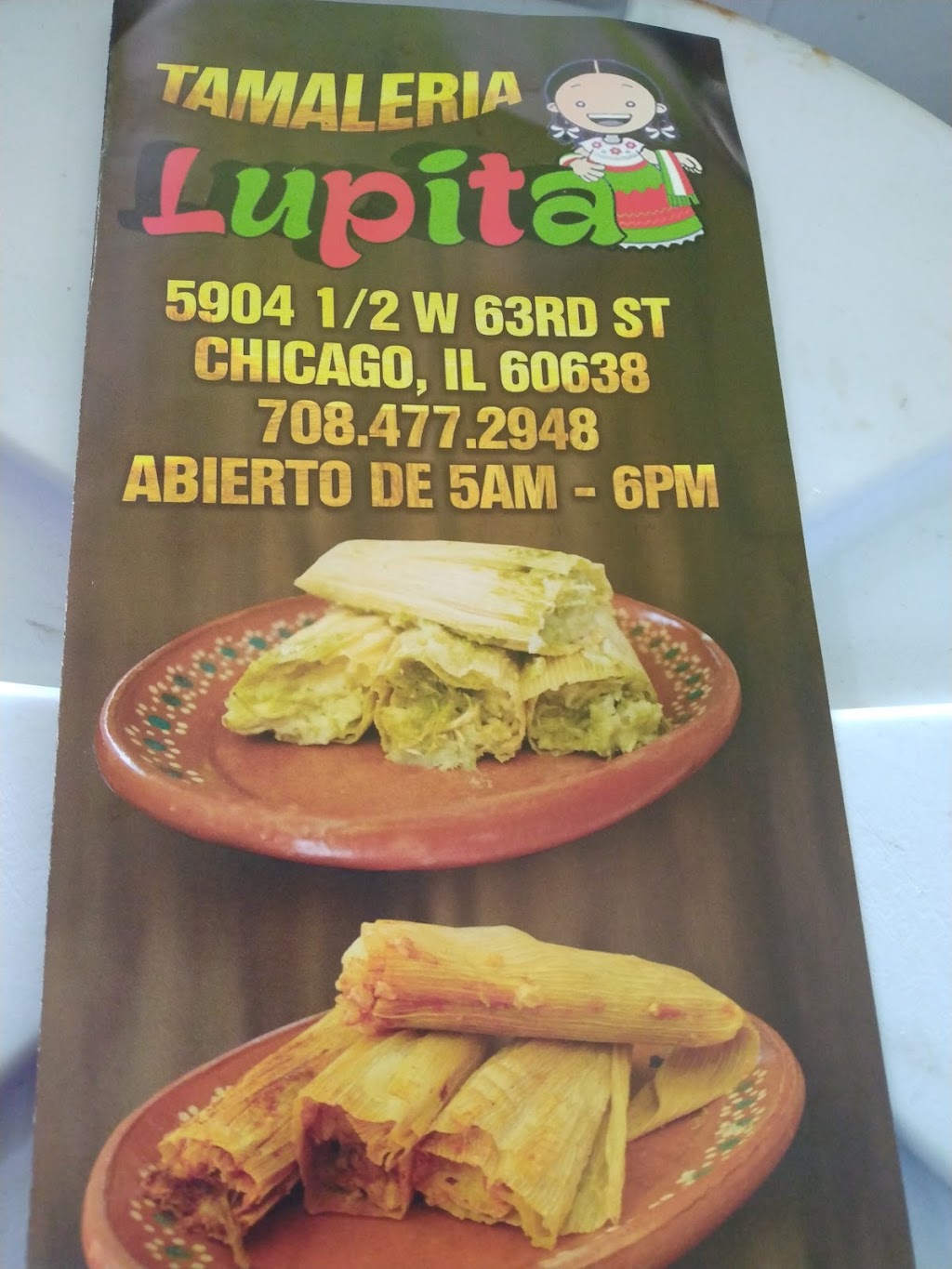 Lupita tamaleria | restaurant | 5904 1/2 W 63rd St, Chicago, IL 60638, USA | 7084772948 OR +1 708-477-2948