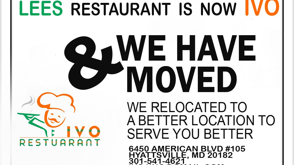 Ivo Restaurant | restaurant | 6450 America Blvd #105, Hyattsville, MD 20782, USA | 3015414621 OR +1 301-541-4621