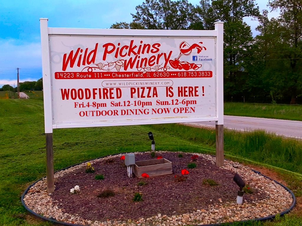 Wild Pickins Winery | restaurant | 14223 IL-111, Chesterfield, IL 62630, USA | 6187533833 OR +1 618-753-3833