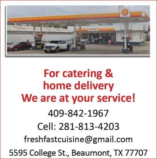 Fresh & Fast Cuisine (Shell Gas Station) | restaurant | 5595 College St, Beaumont, TX 77707, USA | 2818134203 OR +1 281-813-4203
