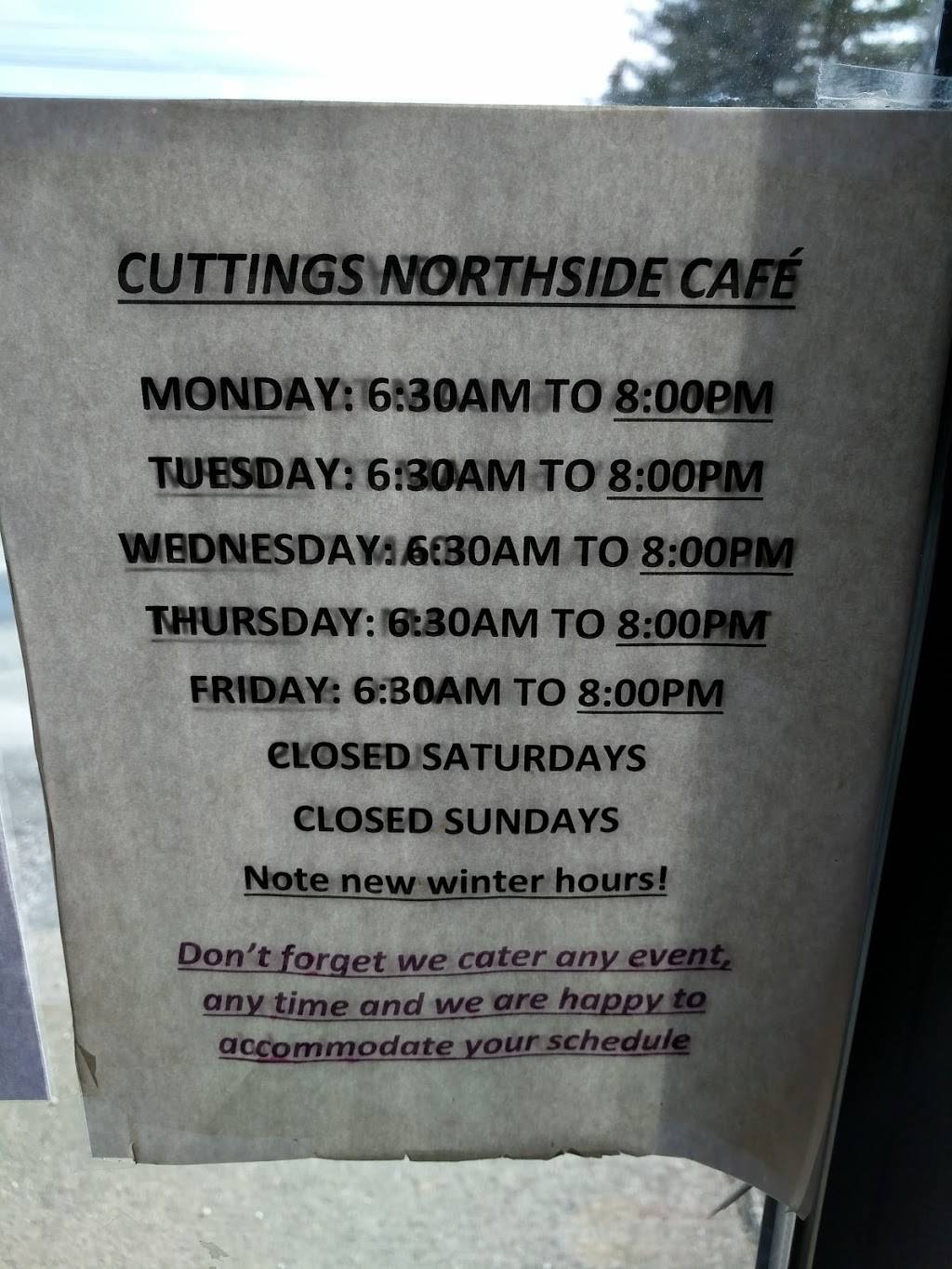 Cuttings Northside Cafe | cafe | 62 Lyme Rd, Hanover, NH 03755, USA | 6036437500 OR +1 603-643-7500