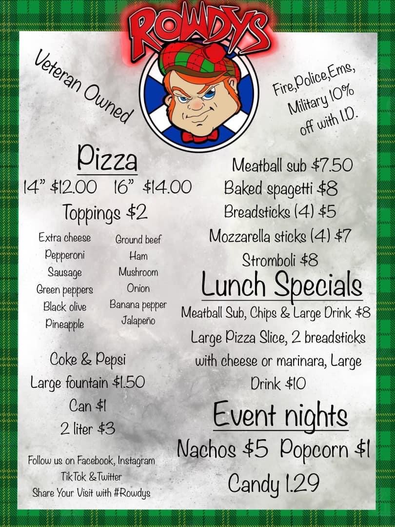Rowdys pizza & entertainment | restaurant | 410 N Monroe St Suite 14, Mooresville, IN 46158, USA | 3174088842 OR +1 317-408-8842
