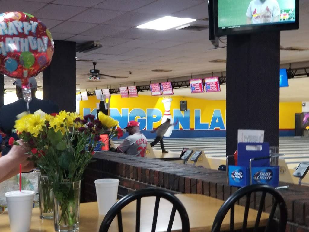 Kingpin Lanes & Brickhouse Pizza Company | restaurant | 12249 Natural Bridge Rd, Bridgeton, MO 63044, USA | 3142913215 OR +1 314-291-3215
