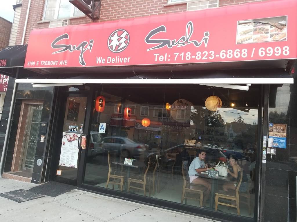 Sugi Sushi | restaurant | 3799 E Tremont Ave, Bronx, NY 10465, USA | 7188236868 OR +1 718-823-6868
