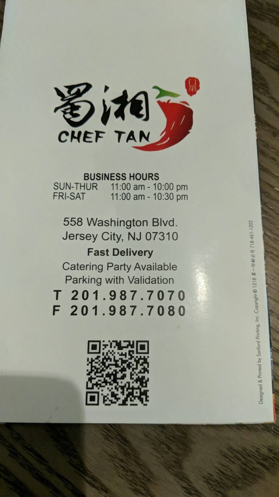 Chef tan new port | restaurant | 558 Washington Blvd, Jersey City, NJ 07310, USA | 2019877070 OR +1 201-987-7070