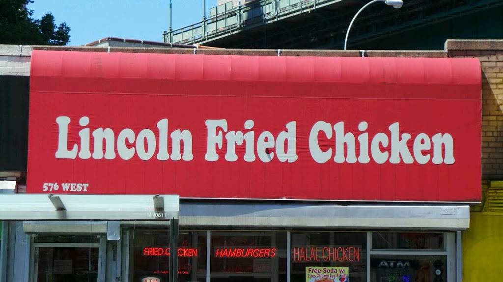 Lincoln Fried Chicken | meal takeaway | 576 W 125th St, New York, NY 10027, USA | 2126625489 OR +1 212-662-5489