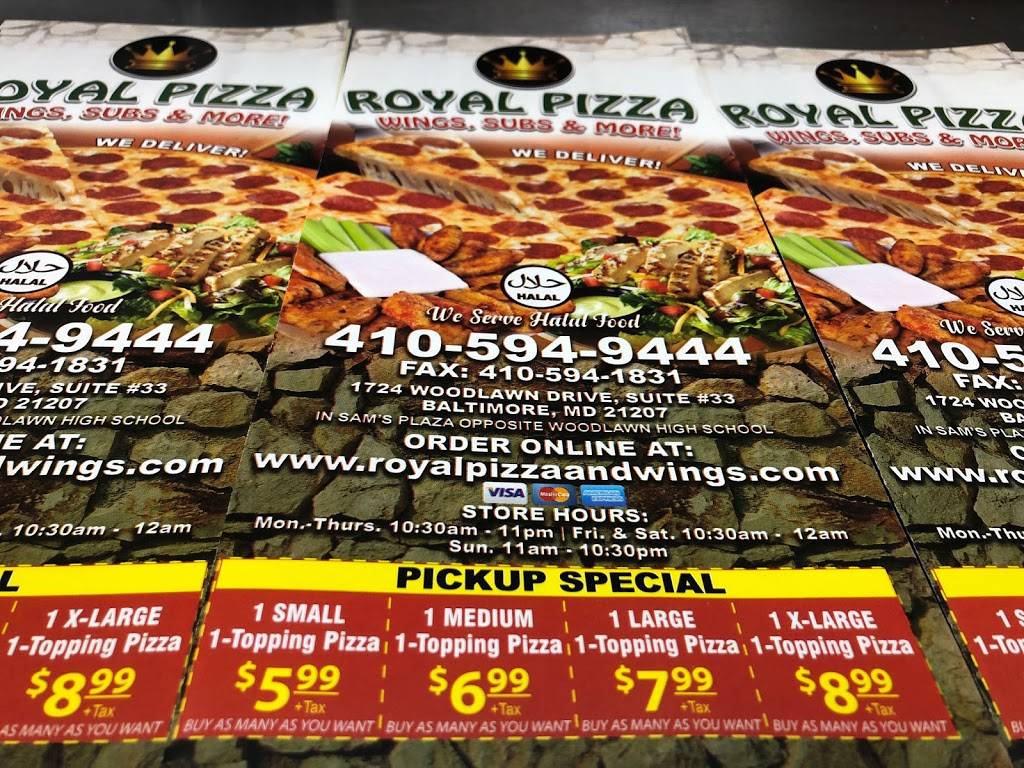 Royal Pizza | meal delivery | 1724 Woodlawn Dr # 33, Baltimore, MD 21207, USA | 4105949444 OR +1 410-594-9444