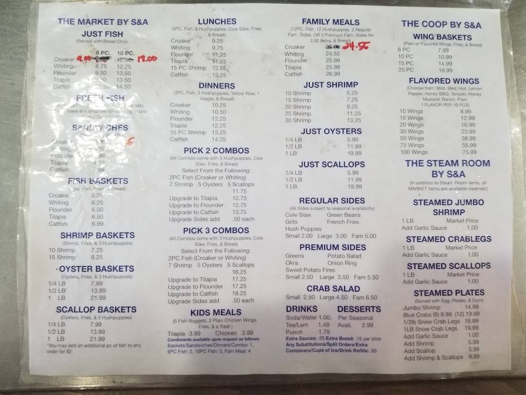 S & A Seafood | restaurant | 1212 SC-16, Columbia, SC 29203, USA | 8037280002 OR +1 803-728-0002