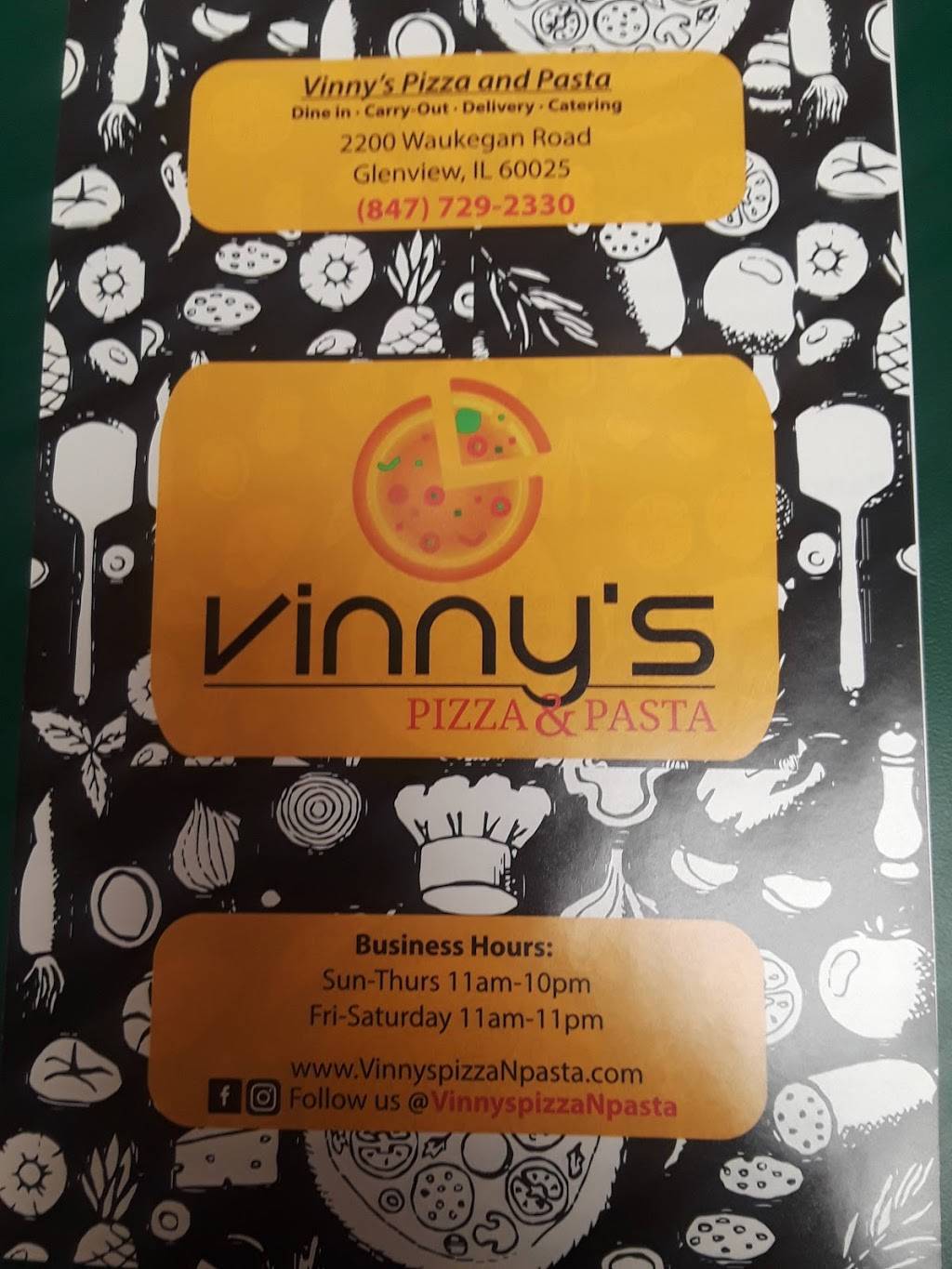 Vinnys Pizza & Pasta | restaurant | 2200 Waukegan Rd, Glenview, IL 60025, USA | 8477292330 OR +1 847-729-2330