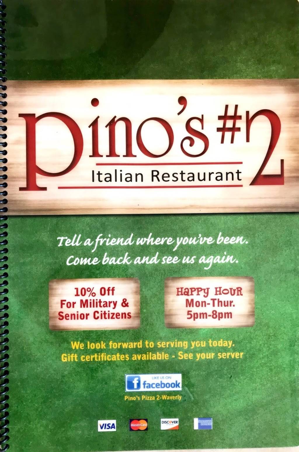 Pino's Pizza 2 Restaurant 314 W Main St, Waverly, VA 23890, USA