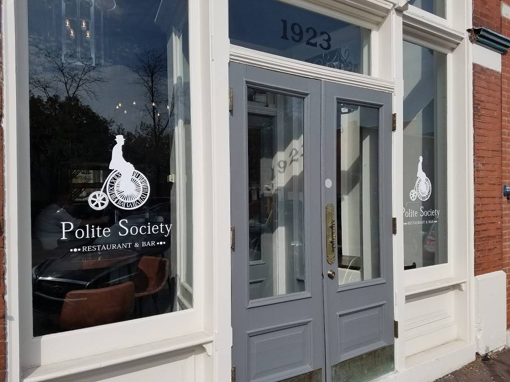 Polite Society Restaurant and Bar | restaurant | 1923 Park Ave, St. Louis, MO 63104, USA | 3143252553 OR +1 314-325-2553