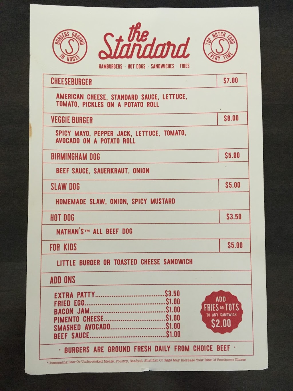 The Standard | restaurant | 1821 2nd Ave N #188, Birmingham, AL 35203, USA | 2055027581 OR +1 205-502-7581