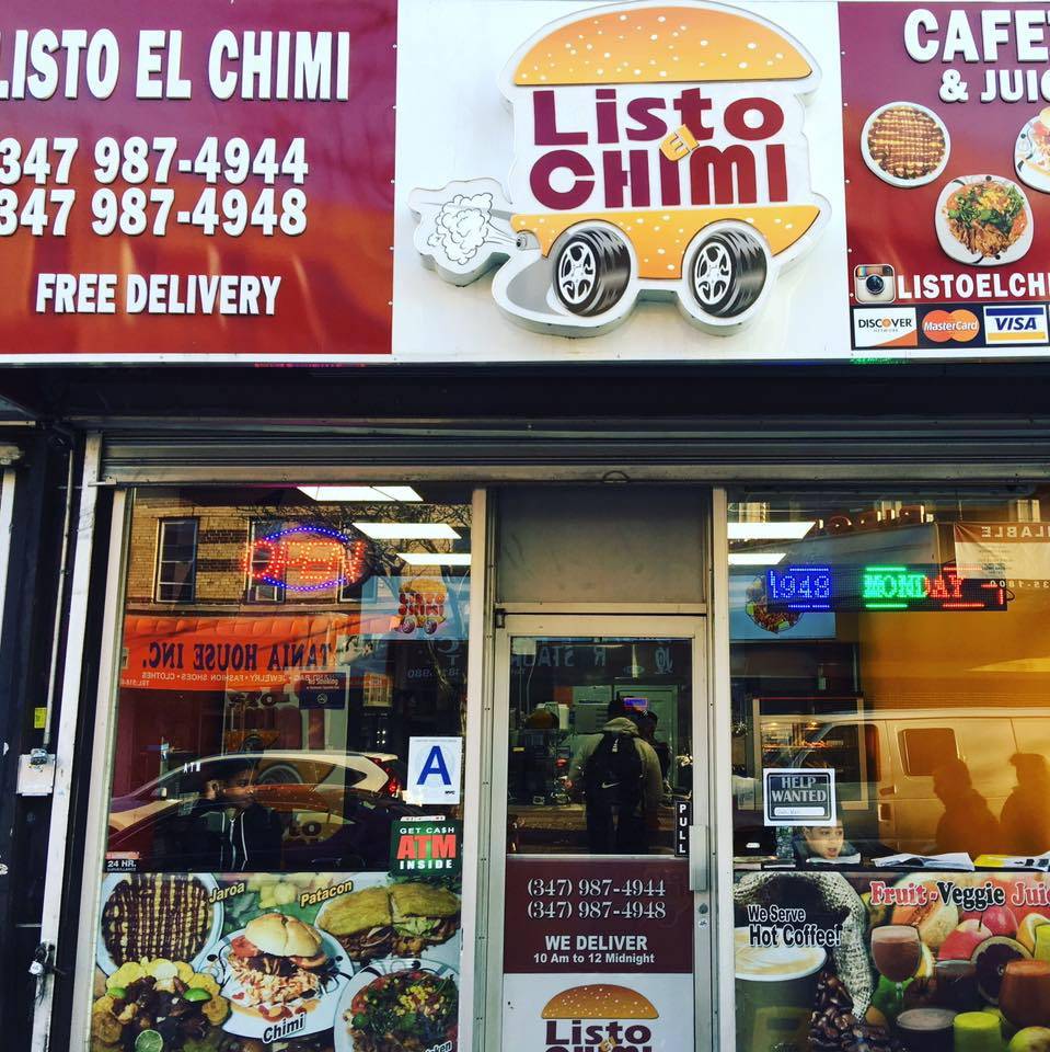 Listo El Chimi | restaurant | 55-30 Myrtle Ave, Ridgewood, NY 11385, USA | 3479874944 OR +1 347-987-4944