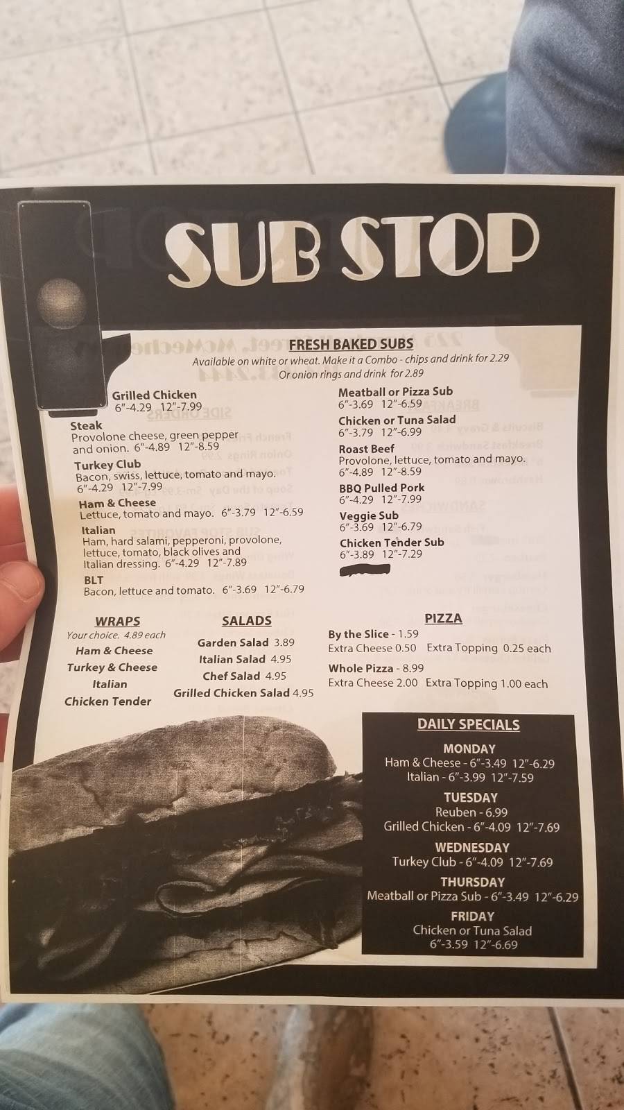 Sub Stop | meal takeaway | 225 Marshall St, McMechen, WV 26040, USA | 3042332444 OR +1 304-233-2444