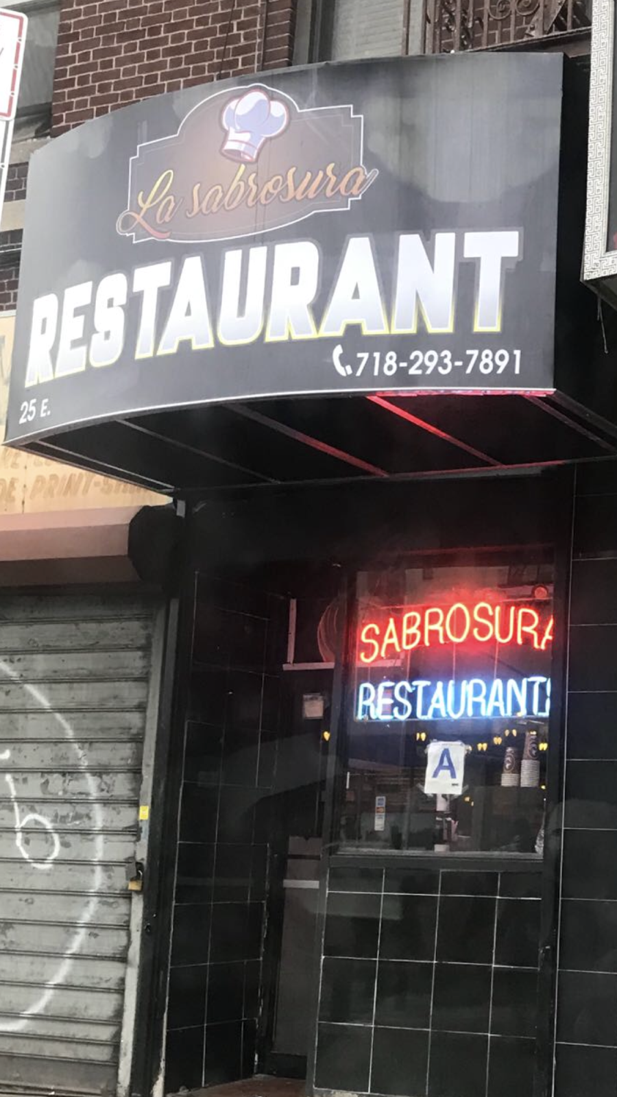 La Sabrosura | restaurant | 25 E 170th St, Bronx, NY 10452, USA | 7182937891 OR +1 718-293-7891