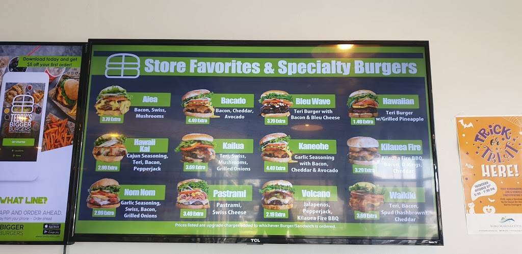 Teddys Bigger Burgers | meal takeaway | 7192 Kalanianaʻole Hwy E124, Honolulu, HI 96825, USA | 8083949100 OR +1 808-394-9100