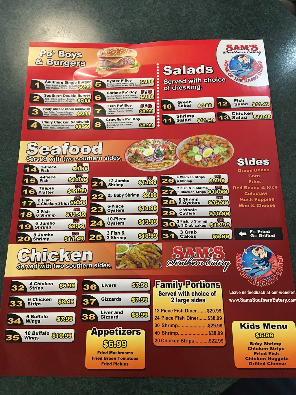 Sams southern eatry forrest city | restaurant | 901 N Washington St, Forrest City, AR 72335, USA | 8703602544 OR +1 870-360-2544
