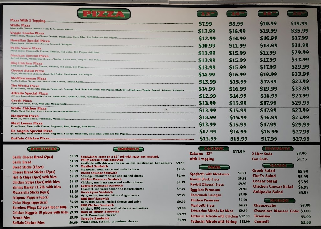 De Angelo pizzeria | restaurant | 111 S Meadowbrook Dr, San Diego, CA 92114, USA | 6197736036 OR +1 619-773-6036