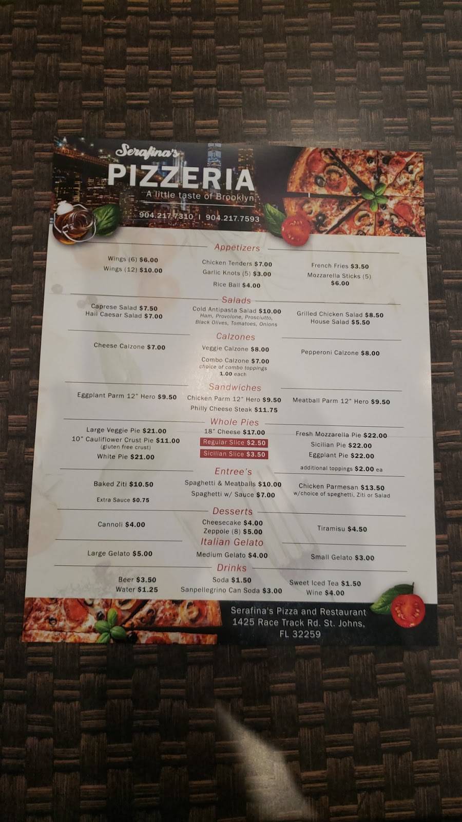 Sarafinas Pizza | meal takeaway | 4125 Race Track Rd, St Johns, FL 32259, USA | 9042177593 OR +1 904-217-7593