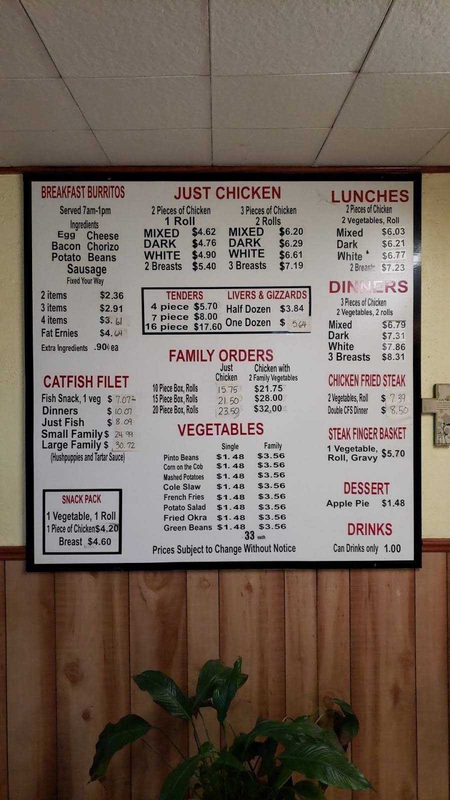 Ernies Fried Chicken | restaurant | 805 S Main St, Belton, TX 76513, USA | 2549398032 OR +1 254-939-8032