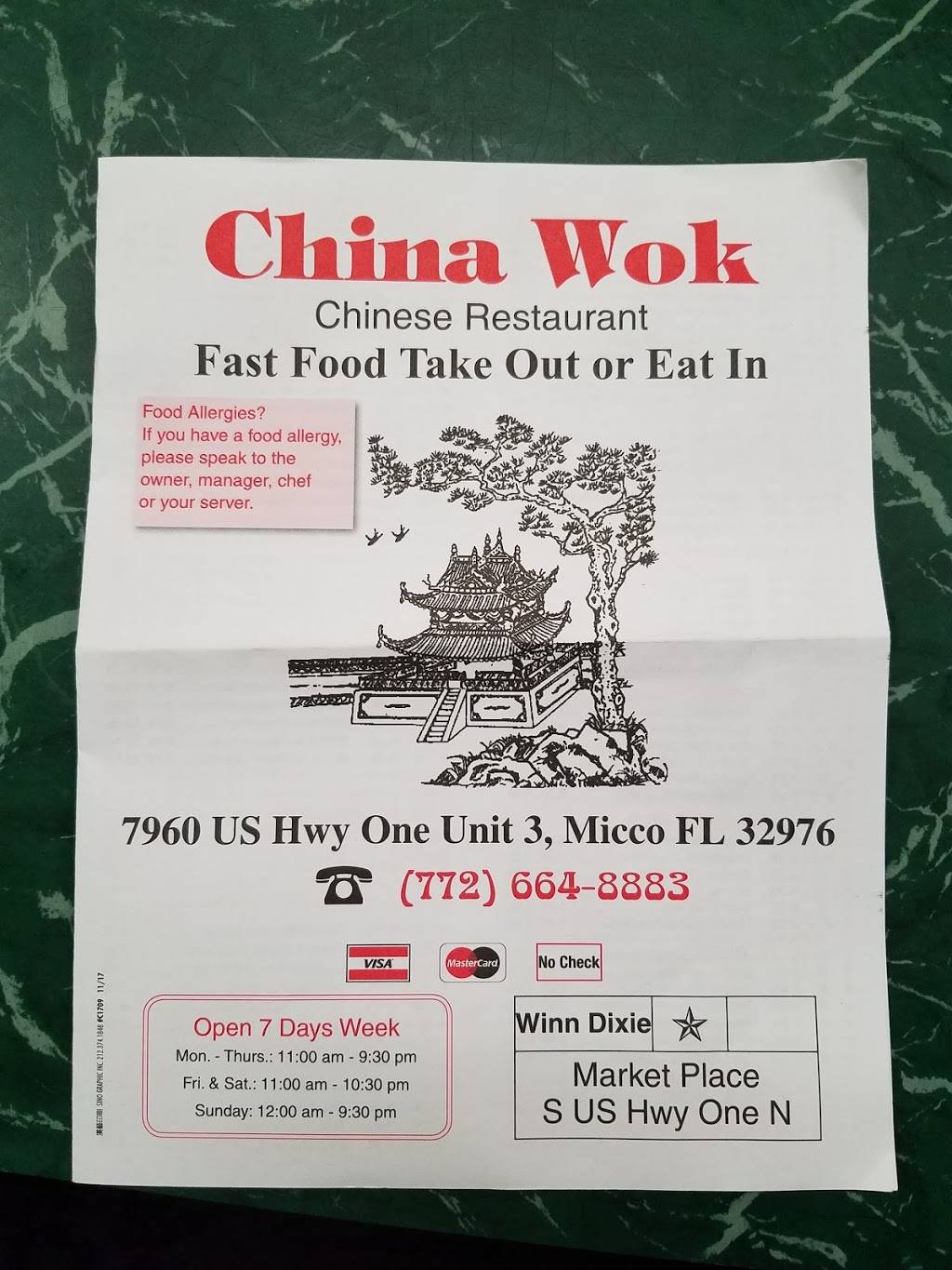 China Wok | restaurant | 7960 US-1 # 3, Micco, FL 32976, USA | 7726648883 OR +1 772-664-8883