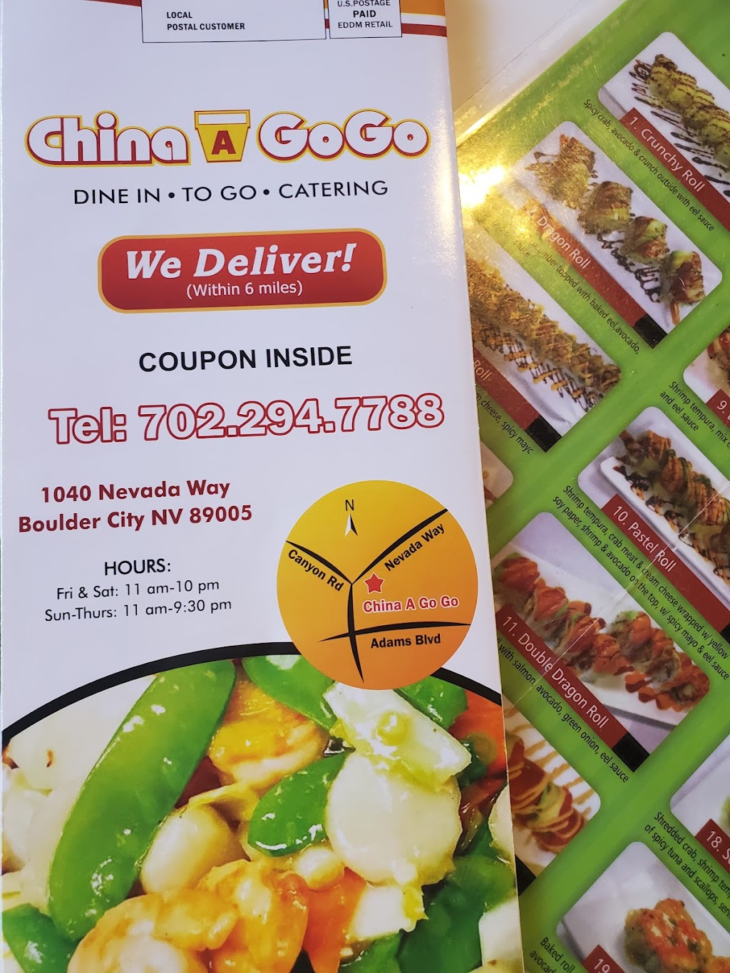 China A Go Go | restaurant | 1040 Nevada Way, Boulder City, NV 89005, USA | 7022947788 OR +1 702-294-7788