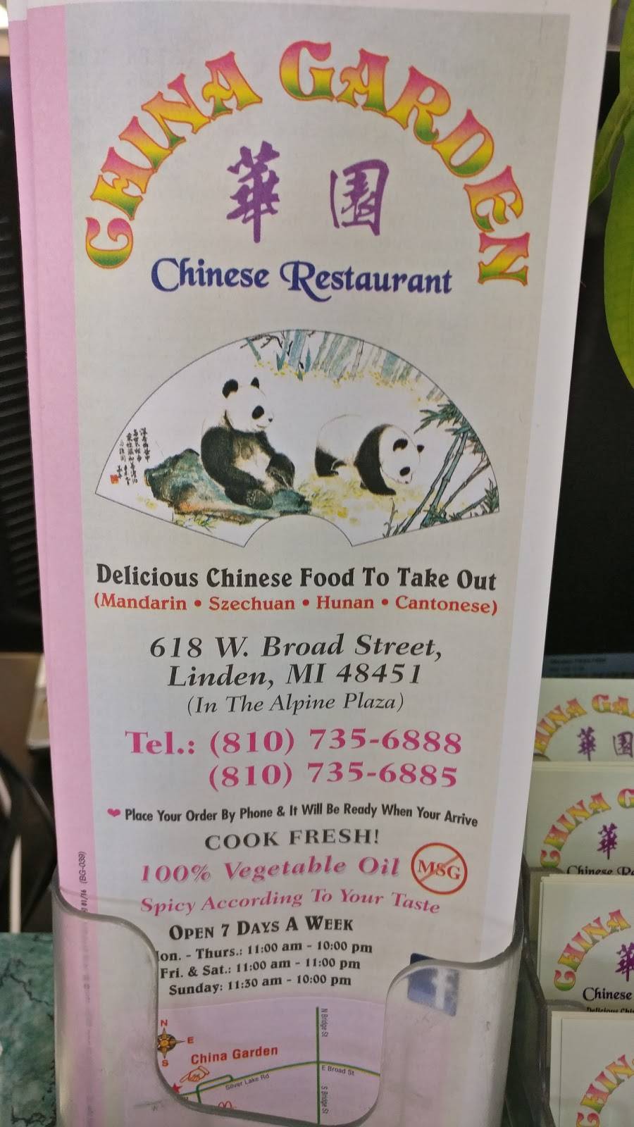 China Garden - Restaurant 618 W Broad St Linden Mi 48451 Usa