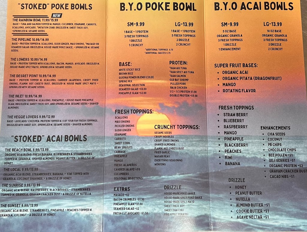 Stoked Poke | restaurant | 347 W Granada Blvd, Ormond Beach, FL 32174, USA | 3863871823 OR +1 386-387-1823