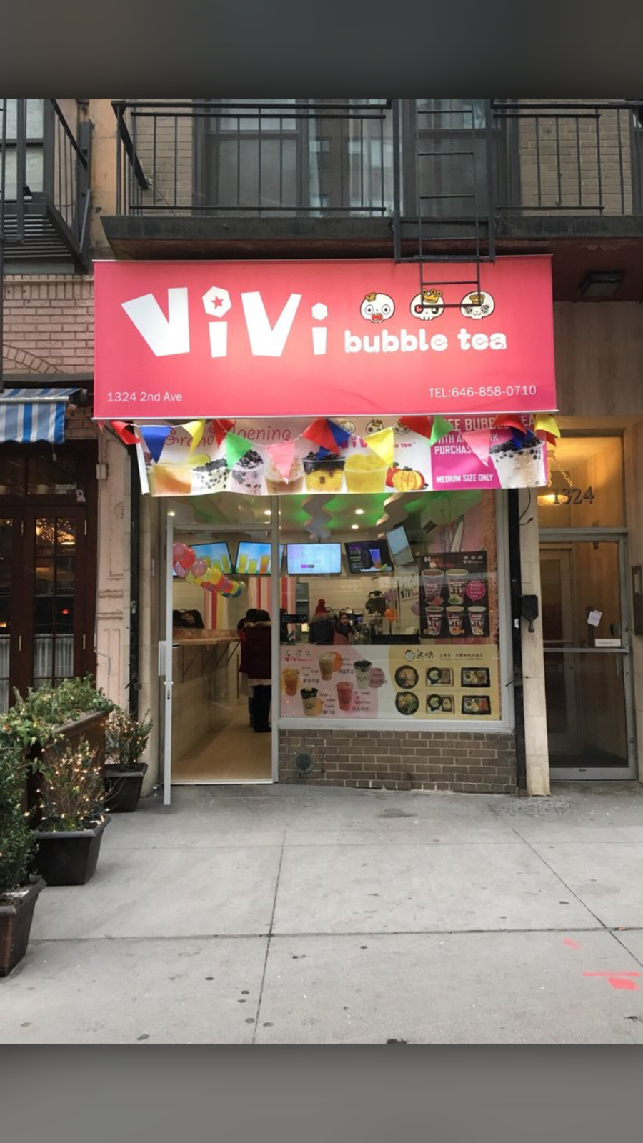 Vivi bubble tea | cafe | 1324 2nd Ave, New York, NY 10021, USA | 6468580710 OR +1 646-858-0710